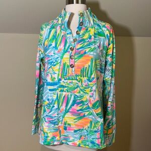 Lilly Pulitzer UPF 50+ Captain Popover in Multi Sea Salt and Sun size Large